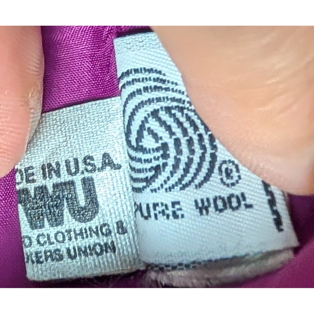 Tahari Vintage Magenta 100% Wool Pencil Skirt Made in USA Size 12 Purple - Picture 11 of 15